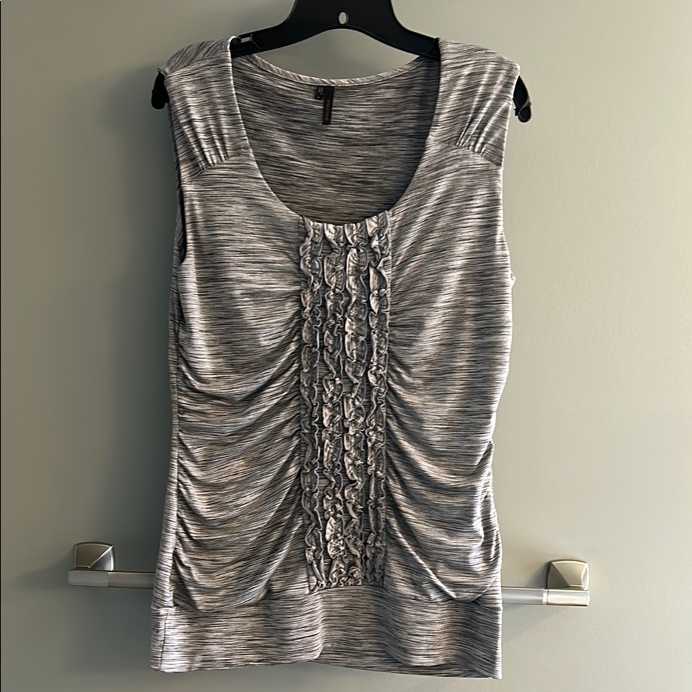 VGUC Maurice’s Gray Sleeveless Ruched Top Size L